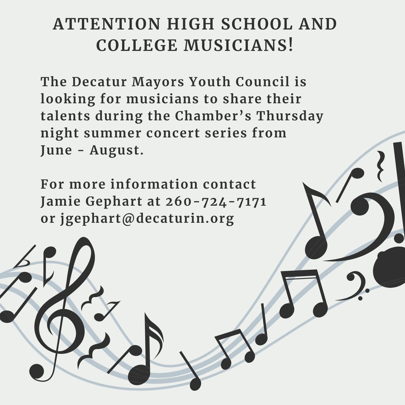 Attention Youth Musicians! 